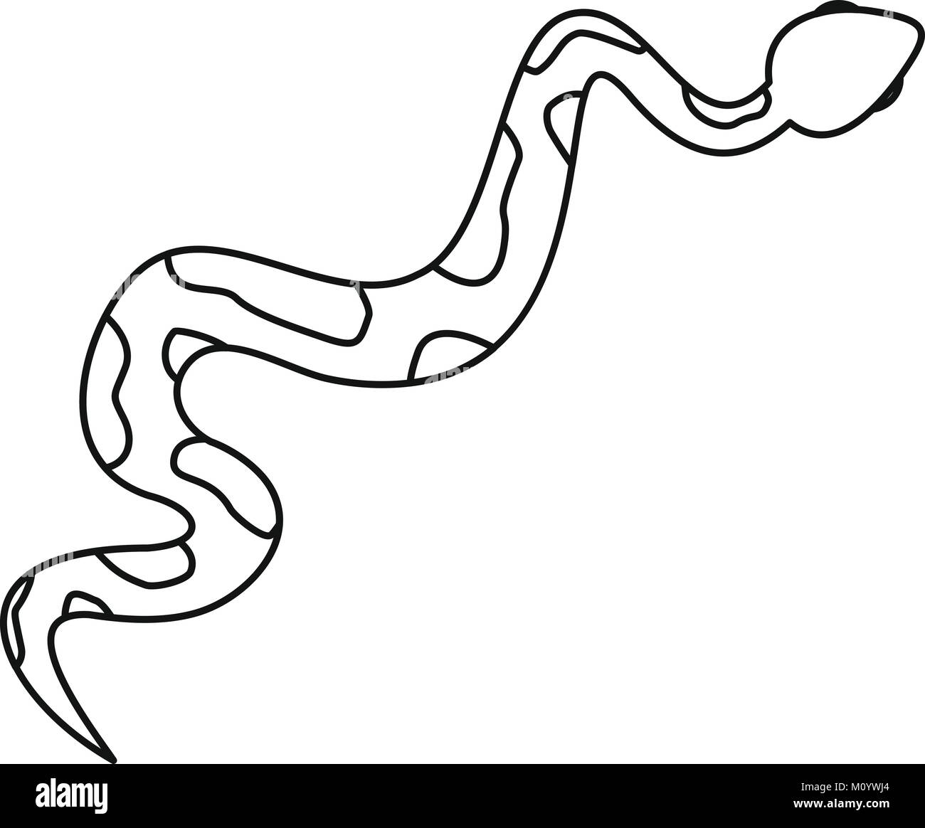 Kriechende Schlange Symbol, outline Style Stock-Vektorgrafik - Alamy