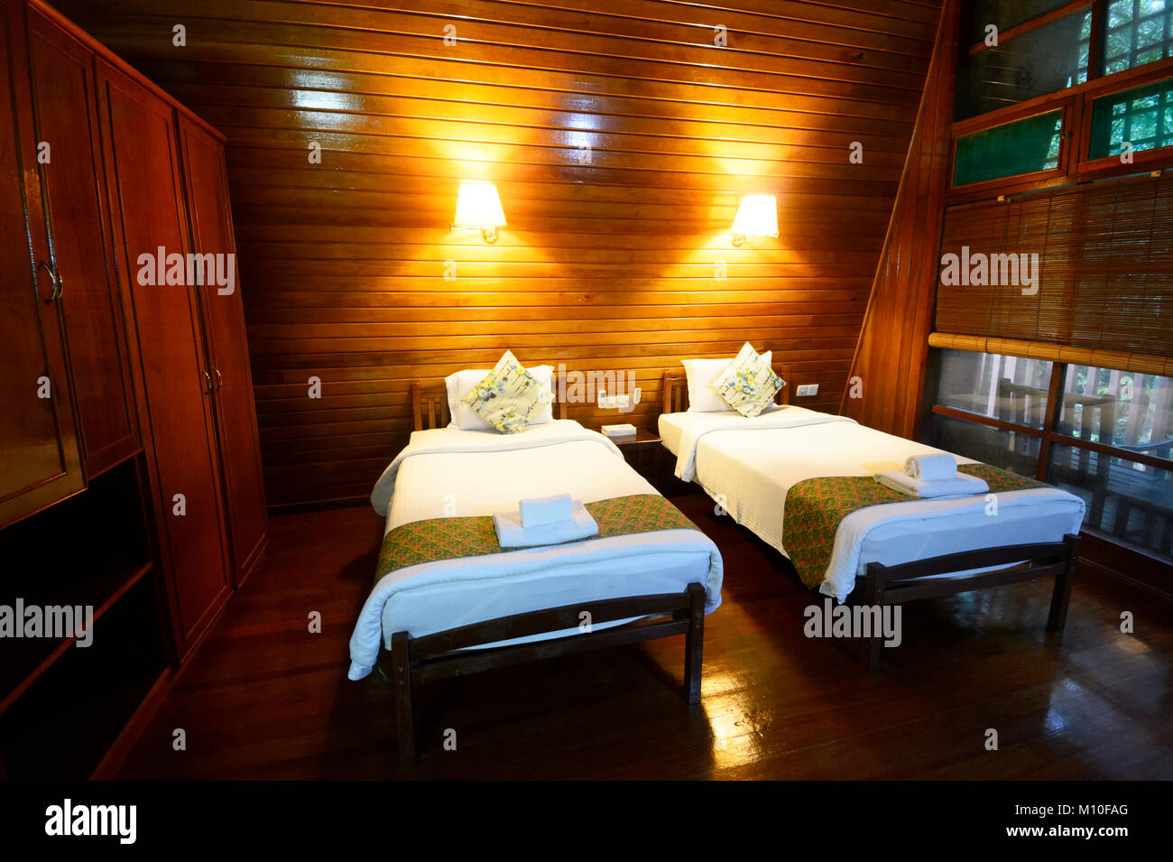 Luxus Kabine an Tabin Wildlife Resort, Sabah, Borneo, Malaysia Stockfoto