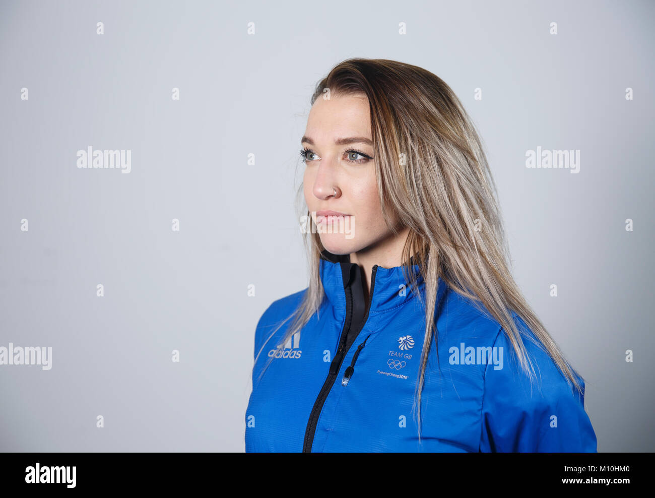 Snowboarder Rowan Cheshire während einer Kitting out Session bei adidas Stockport. PRESS ASSOCIATION Foto. Bild Datum: Mittwoch, 24. Januar 2018. Photo Credit: Tim Goode/PA-Kabel Stockfoto