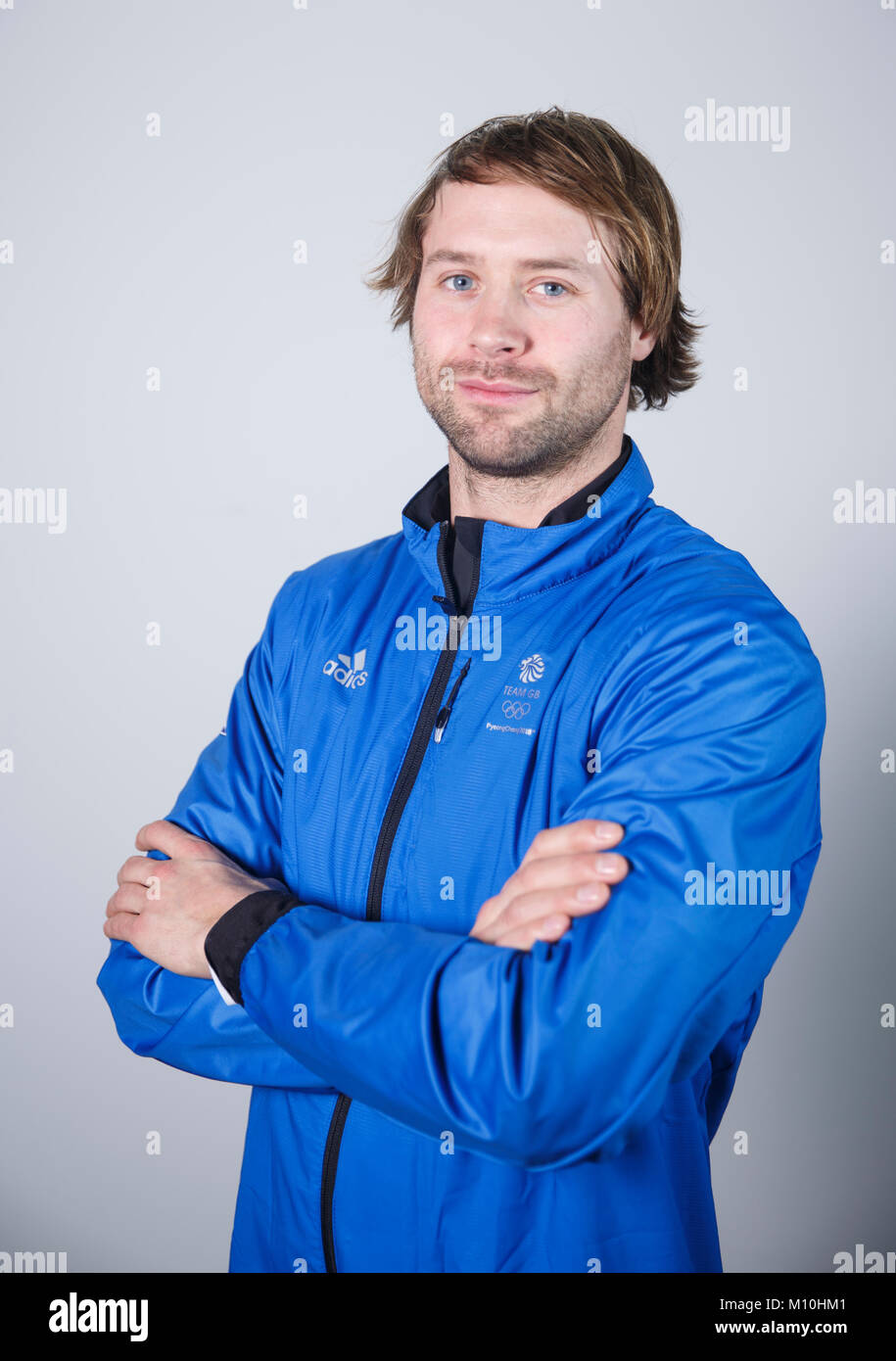 Snowboarder Billy Morgan während einer Kitting out Session bei adidas Stockport. PRESS ASSOCIATION Foto. Bild Datum: Mittwoch, 24. Januar 2018. Photo Credit: Tim Goode/PA-Kabel Stockfoto