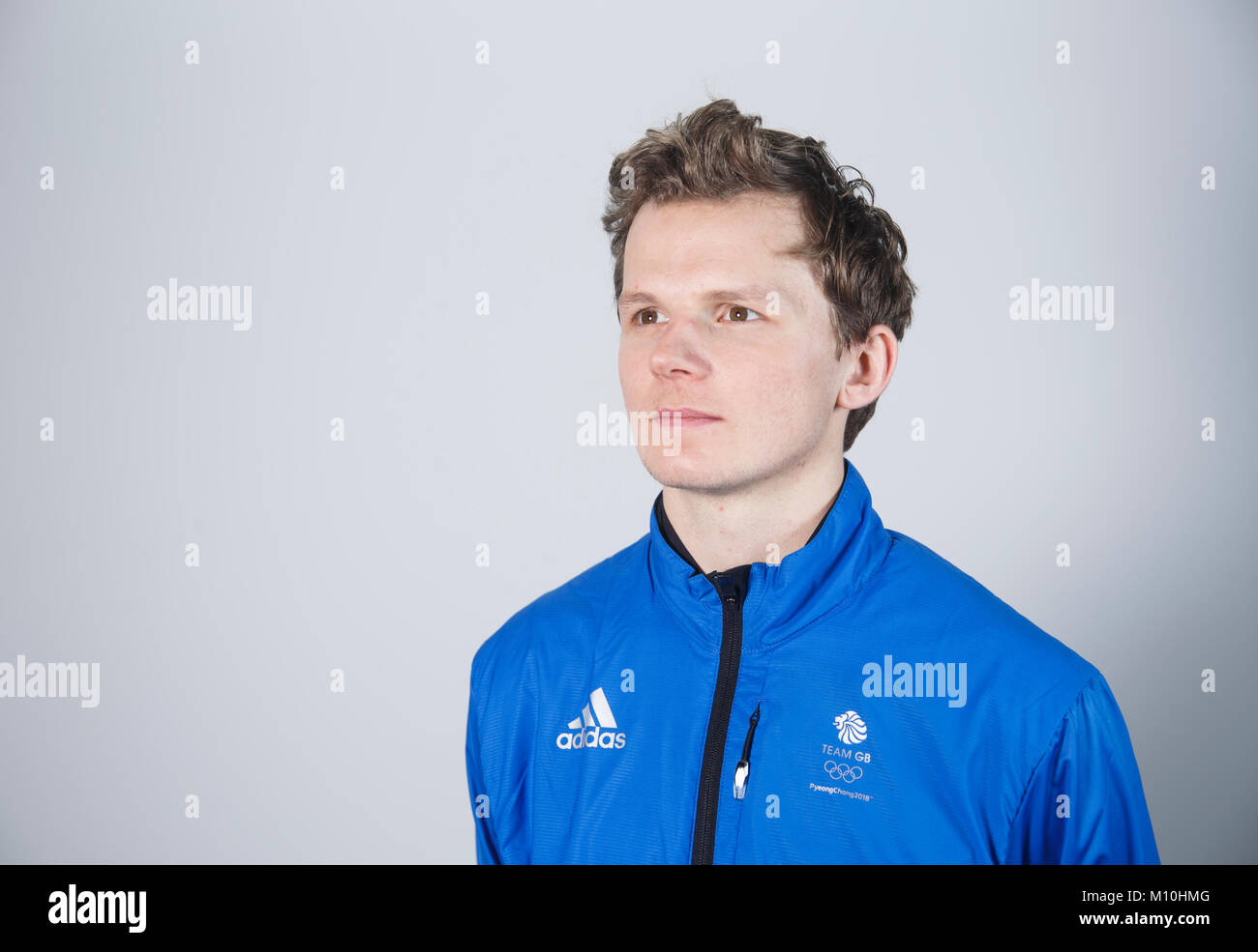 Snowboarder Jamie Nicholls während einer Kitting out Session bei adidas Stockport. PRESS ASSOCIATION Foto. Bild Datum: Mittwoch, 24. Januar 2018. Photo Credit: Tim Goode/PA-Kabel Stockfoto