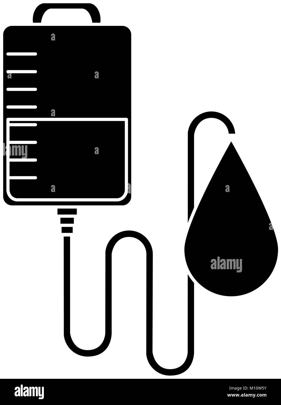 Blutbeutel Spende mit Drop Vector Illustration Design Stock Vektor Blutbeutel Spende mit Drop Vector Illustration Design Stock Vektor