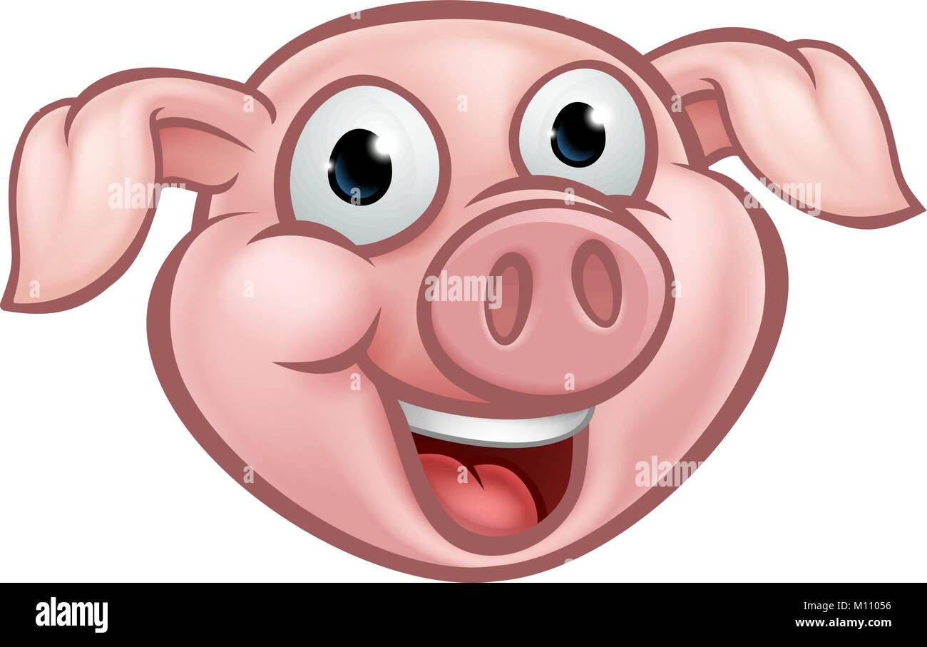 Pig Cartoon Charakter Stock Vektor