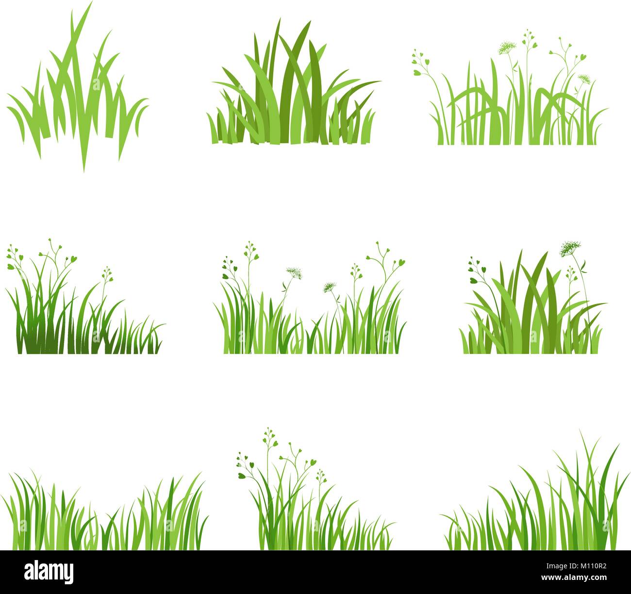 Eco Green Gras gesetzt Stock Vektor