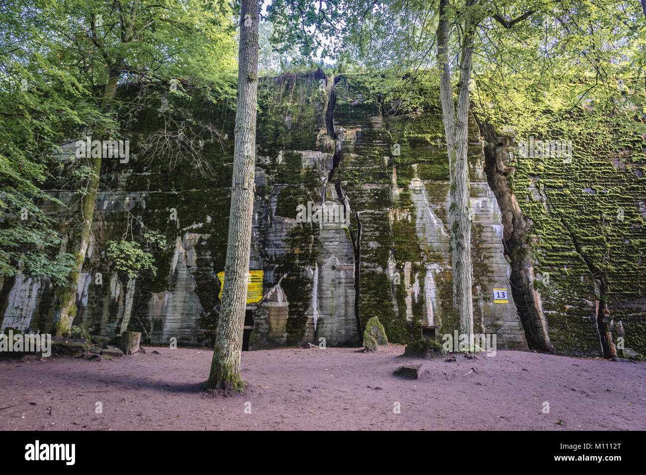 Hitlers Bunker in Wolf's Lair, Hauptsitz von Adolf Hitler und NS-Oberkommando der Streitkräfte im Zweiten Weltkrieg in der Nähe von Gierloz Dorf, Polen Stockfoto