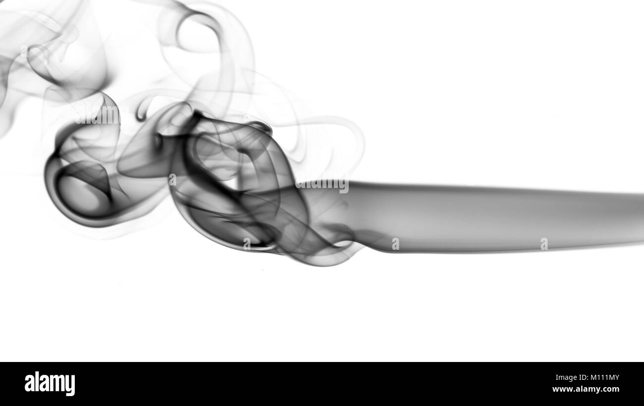 Abstrakte Rauch Muster über dem weißen Hintergrund Stockfoto