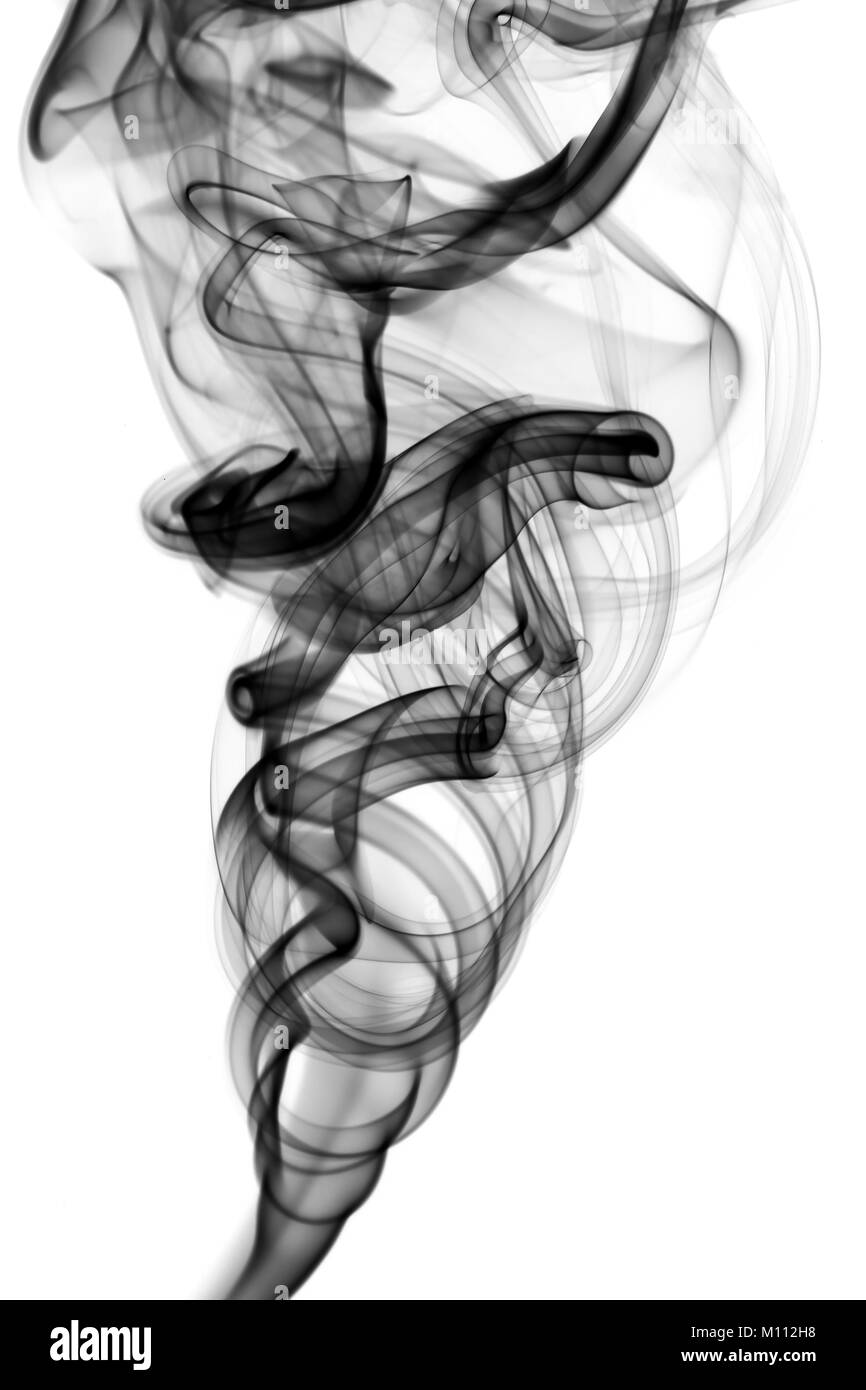Abstrakte rauch Muster auf weißem Hintergrund Stockfoto