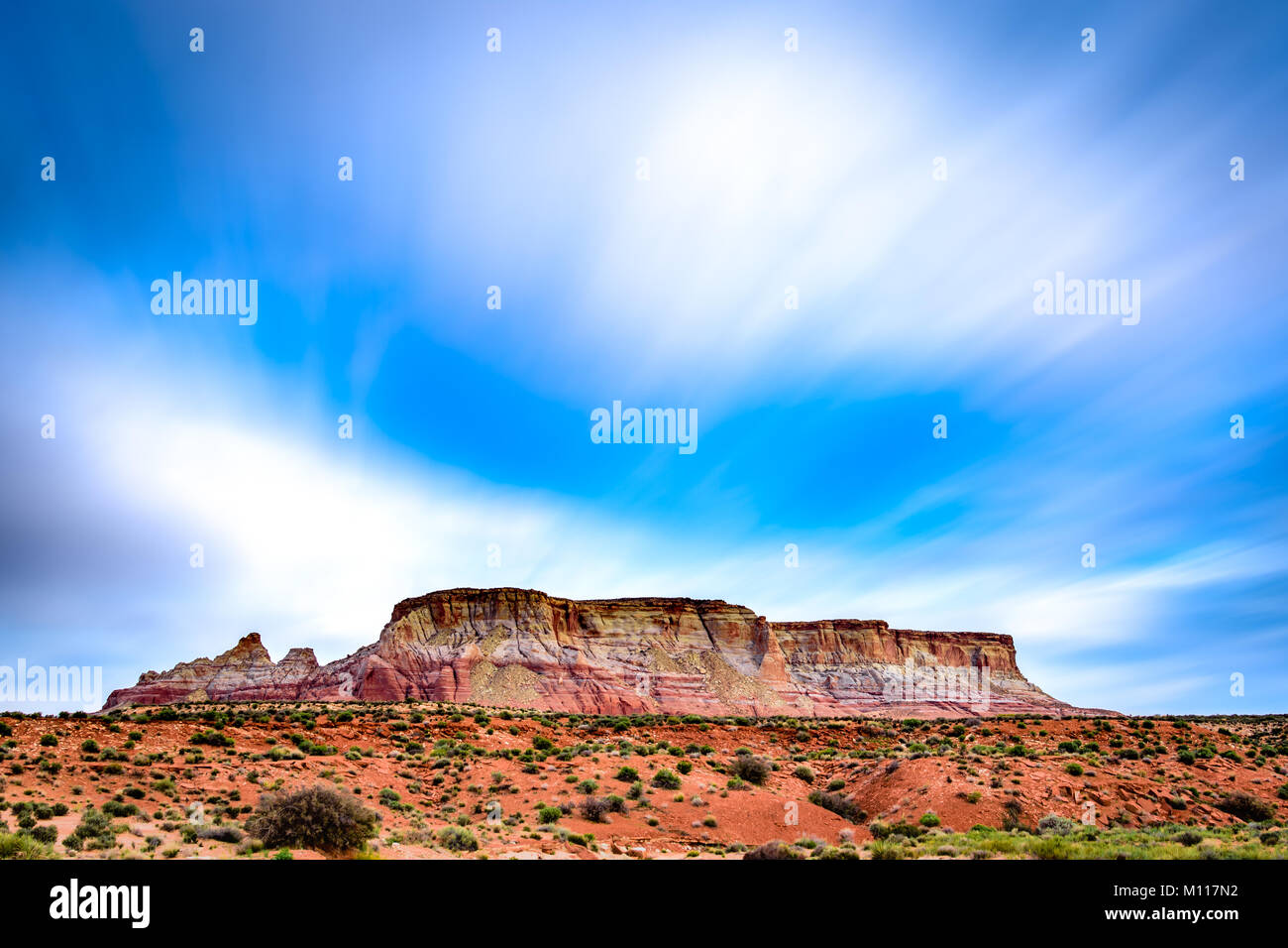 Mesa in der Wüste von Arizona Stockfoto
