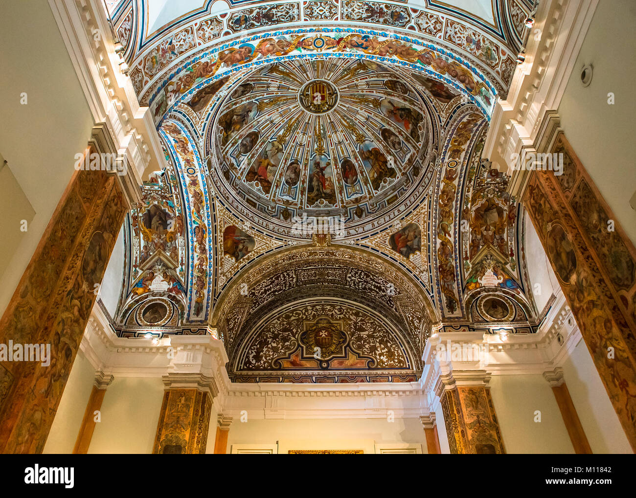 Sevilla, Andalusien, Spanien, Mai 25, 2017: Interieur des Museum der schönen Künste, 25. Mai 2017, in Sevilla, Andalusien, Spanien Stockfoto