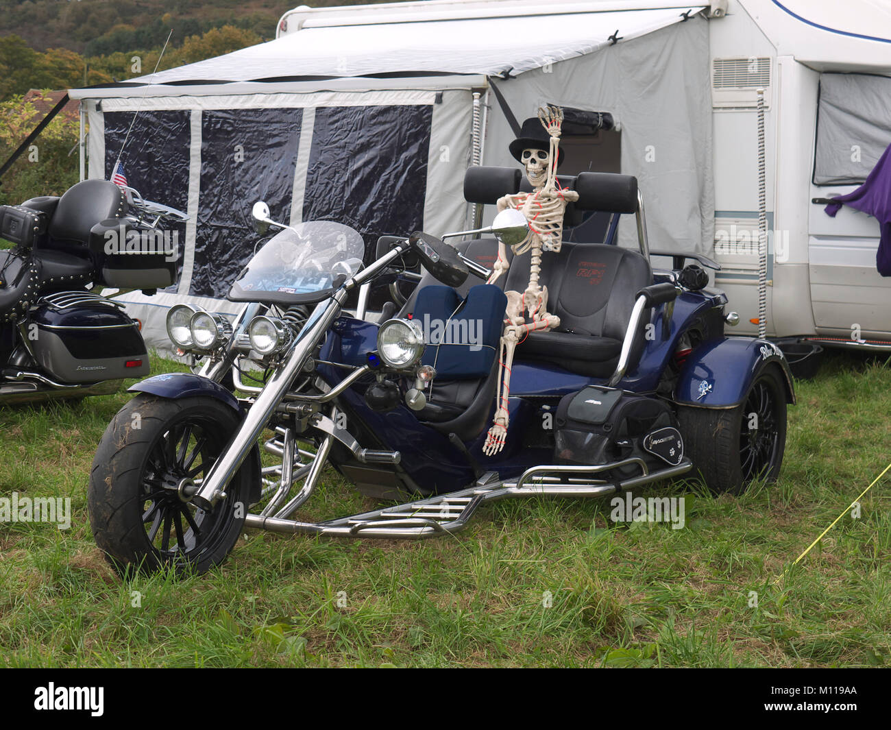 Trike und Treiber? Bei Ashover Festival der Lichter Stockfoto