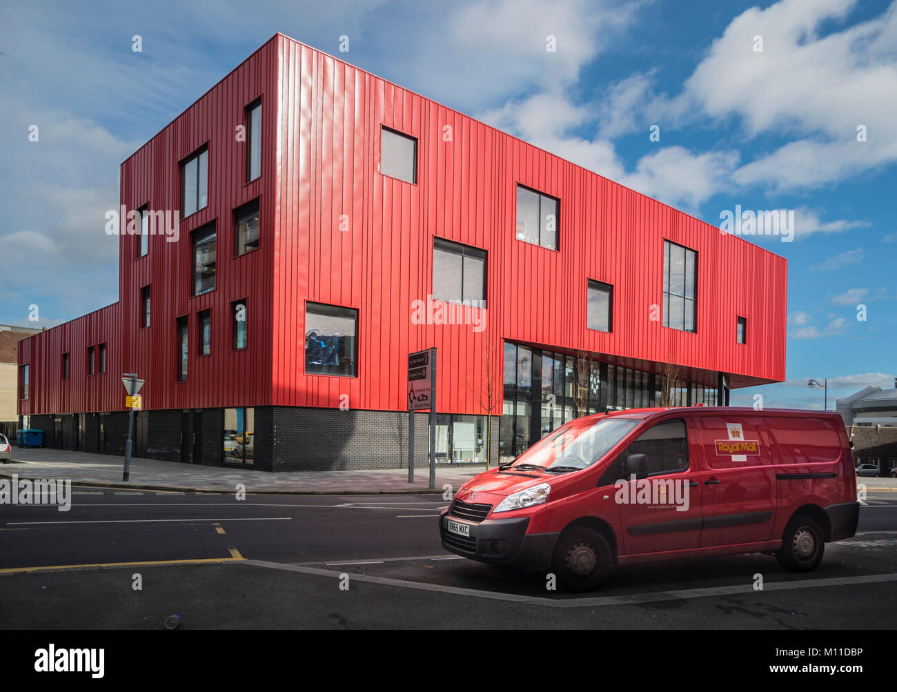 Millbay Academy, Plymouth. Vor Ort bekannt als das Rote Haus: PHILLIP ROBERTS Stockfoto