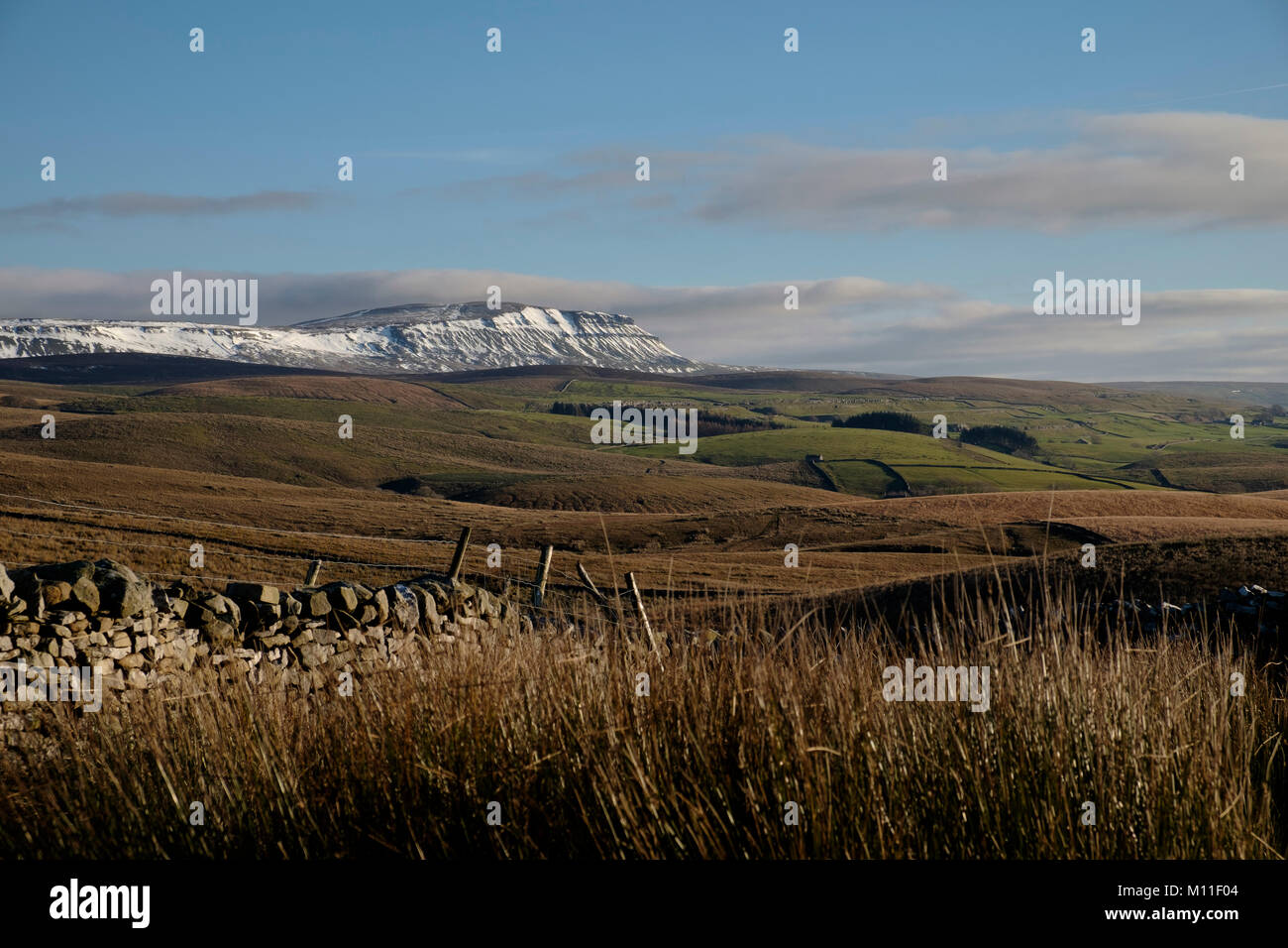 Pennyghent im Schnee, North Yorkshire Dales, England Stockfoto