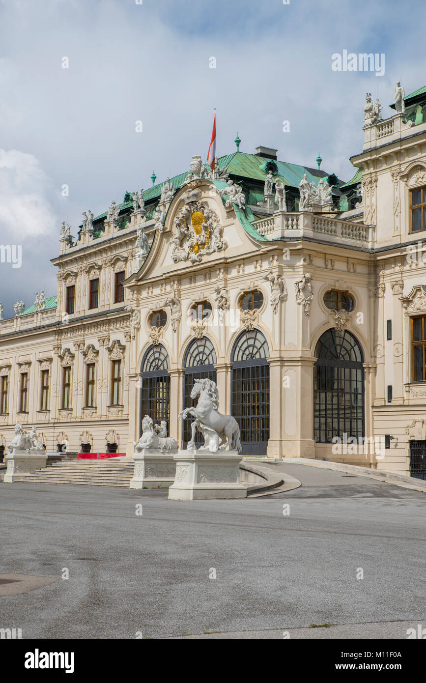 Das Schloss Belvedere und das Museum, Wien Stockfoto