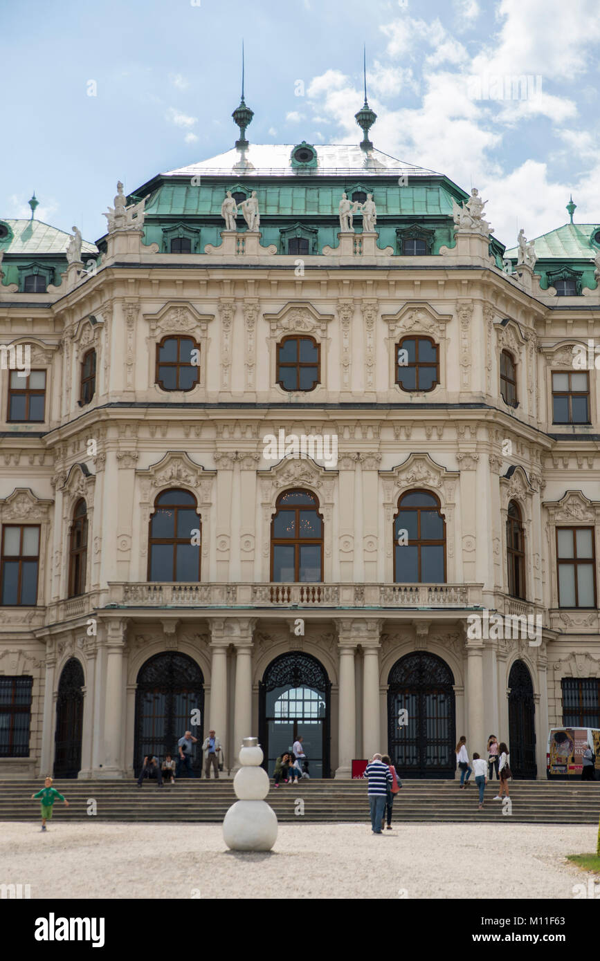 Das Schloss Belvedere und das Museum, Wien Stockfoto