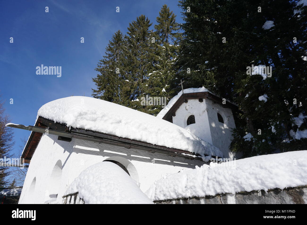 Schwaz Tirol 2018 Pillberg Skigebiet Winter mit viel Schnee Stockfoto