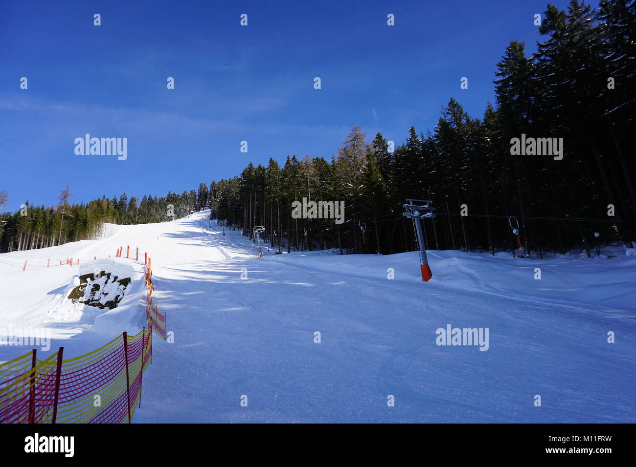 Schwaz Tirol 2018 Pillberg Skigebiet Winter mit viel Schnee Stockfoto