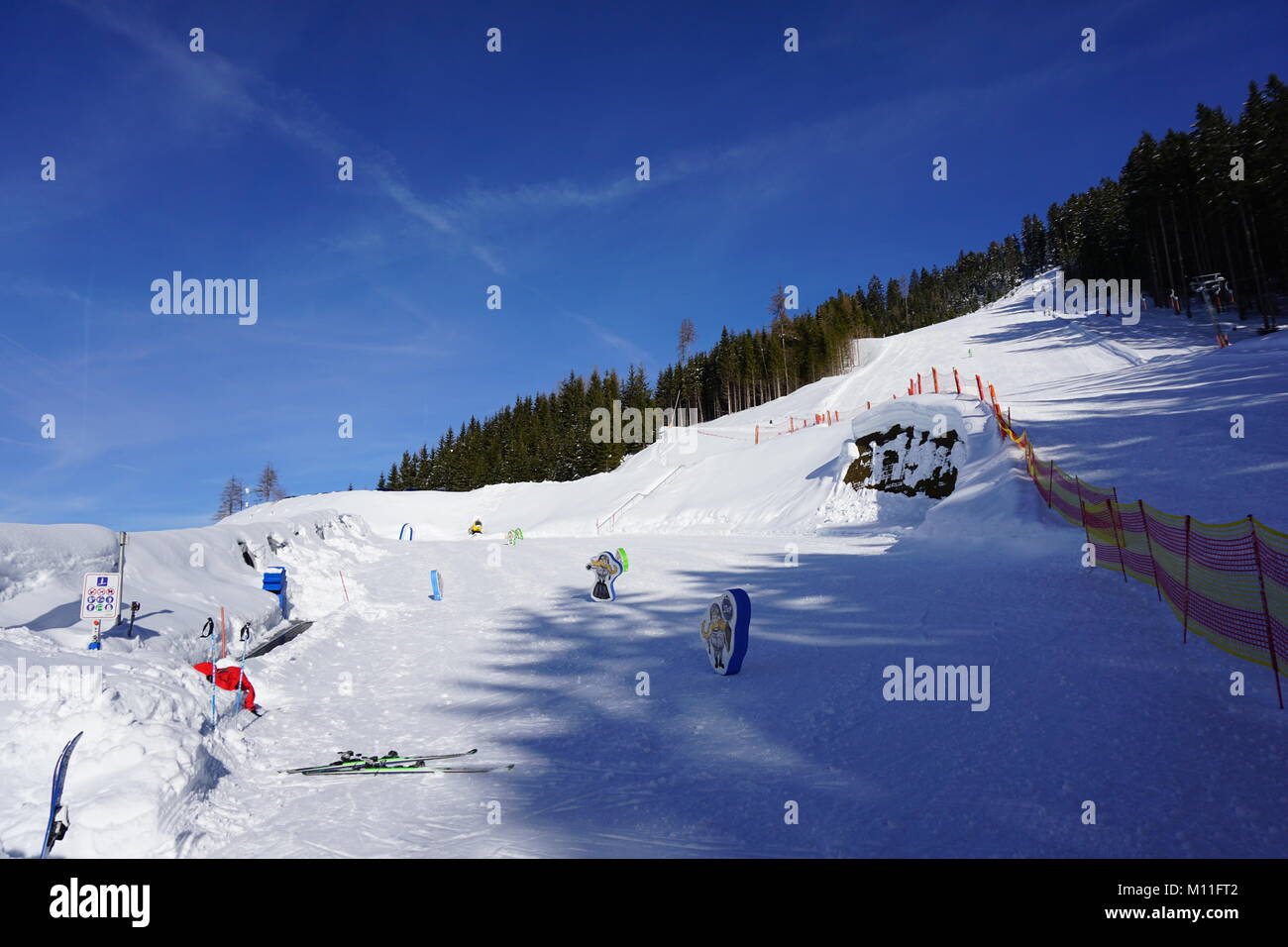 Schwaz Tirol 2018 Pillberg Skigebiet Winter mit viel Schnee Stockfoto