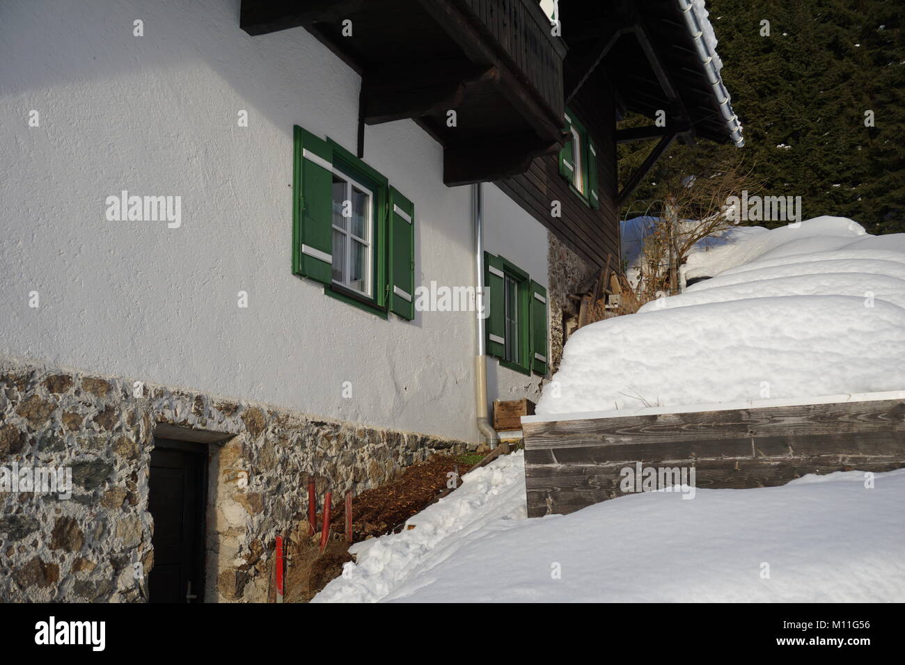 Schwaz Tirol 2018 Pillberg Skigebiet Winter mit viel Schnee Stockfoto