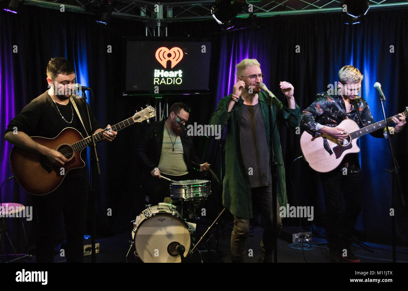 Bala Cynwyd, PA, USA. 21. Januar 2018. American Alternative Rock Band Spaziergang auf dem Mond besuchen Radio 104.5 Performance Theater. Stockfoto