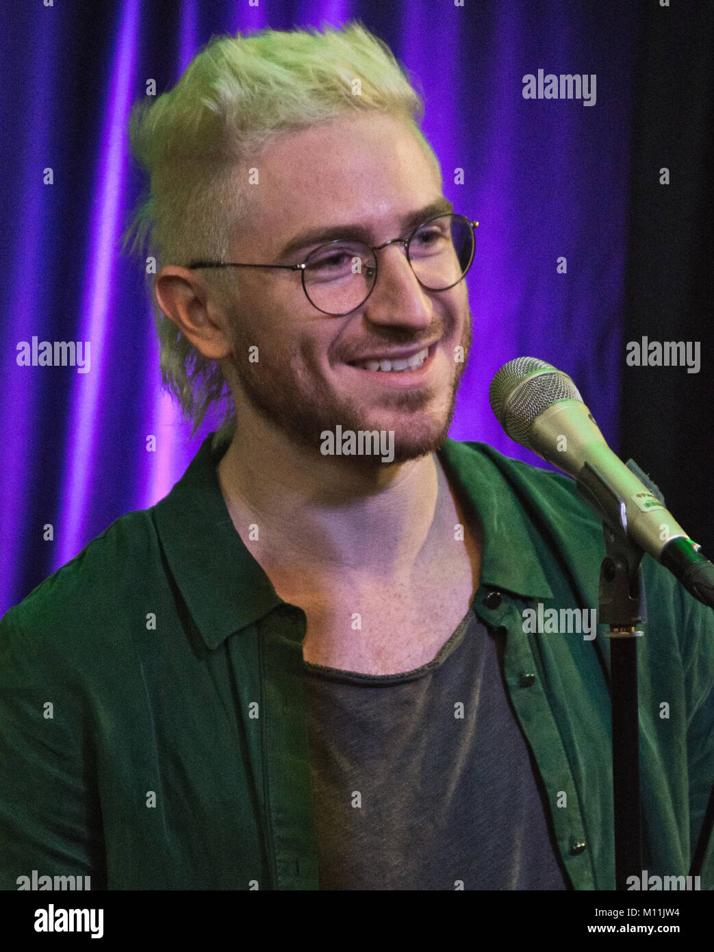 Bala Cynwyd, PA, USA. 21. Januar 2018. American Alternative Rock Band Spaziergang auf dem Mond besuchen Radio 104.5 Performance Theater. Stockfoto