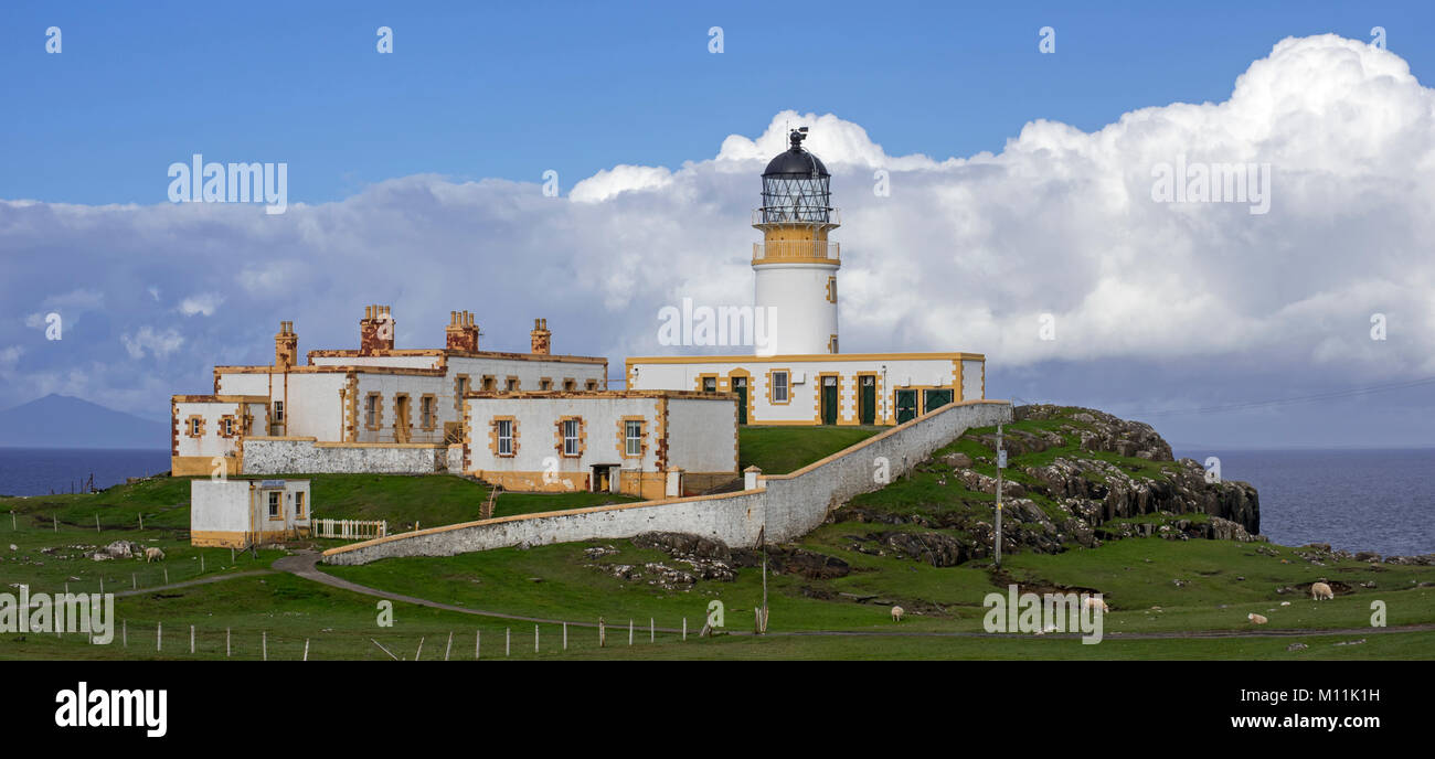 Neist Point Lighthouse auf der Insel Skye, Innere Hebriden, Scottish Highlands, Schottland, UK Stockfoto