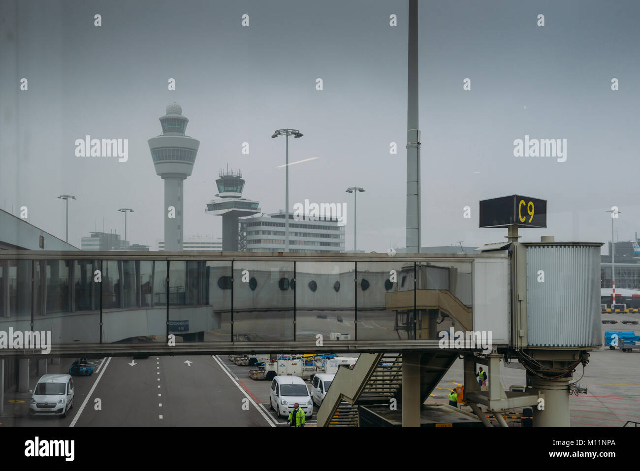 Flughafen Amsterdam Schiphol in den Niederlanden Stockfoto