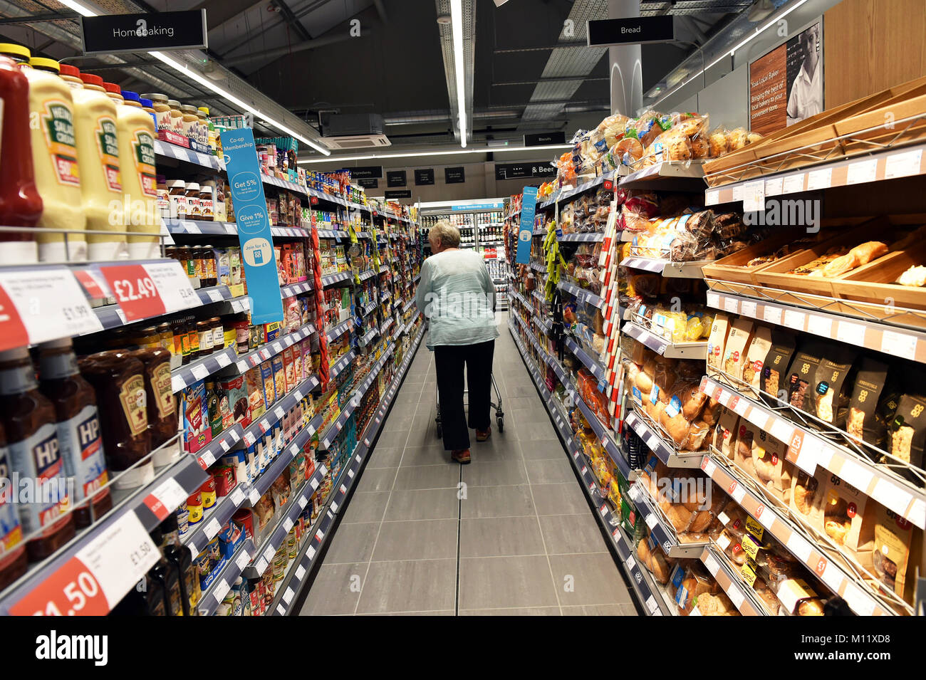 Co-op-kleiner Supermarkt UK Stockfoto