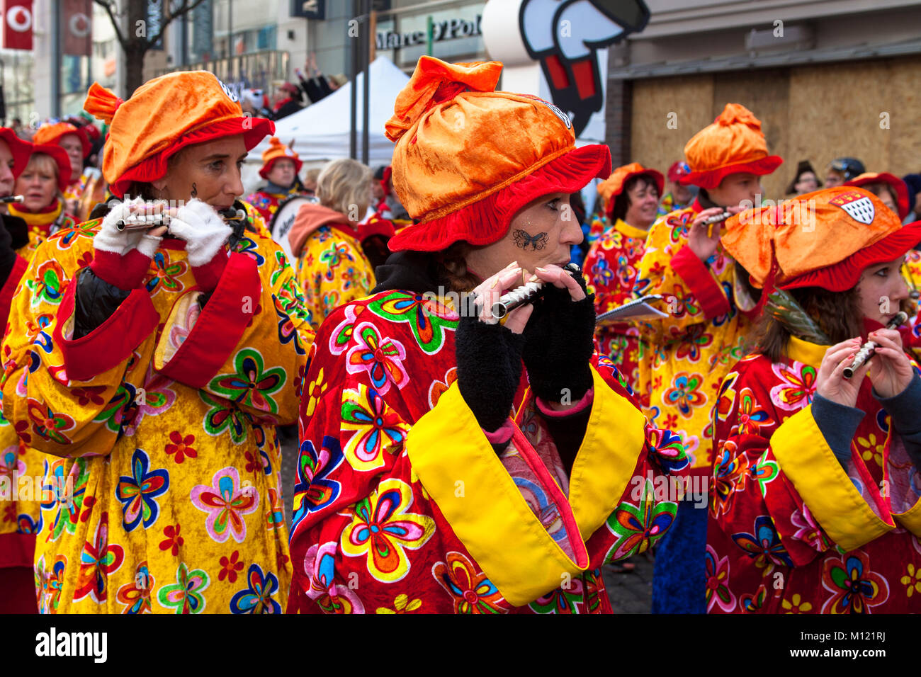 Deutschland, Köln, Karneval, Rosenmontag Prozession. Deutschland, Koeln, Karneval, Rosenmontagszug. Stockfoto