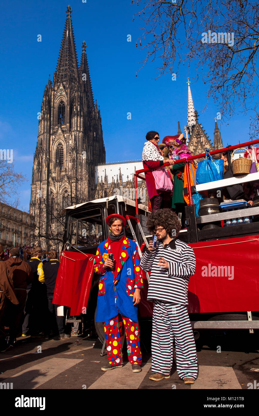 Deutschland, Köln, Karneval, Rosenmontag Prozession. Deutschland, Koeln, Karneval, Rosenmontagszug. Stockfoto