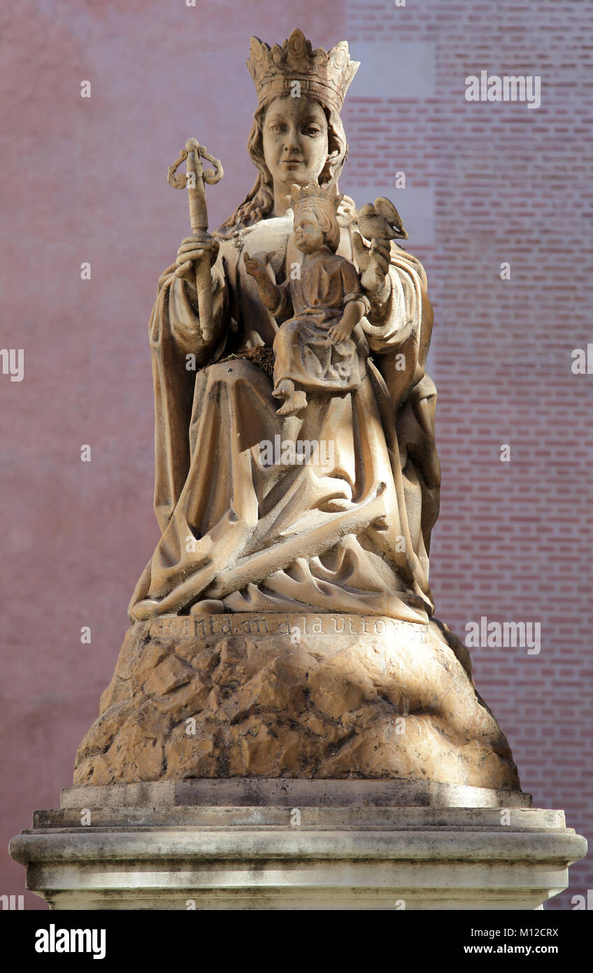 Statue von Santa Maria de la Victoria in der Kathedrale von Malaga. Spanien Santa Iglesia Catedral Basílica de la Encarnación Stockfoto