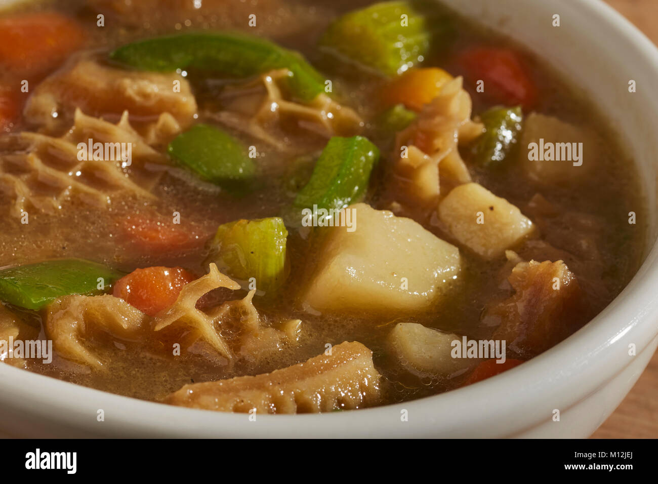 Pfeffer Topf Suppe, einem traditionellen Kutteln Suppe aus Pennsylvania  Stockfotografie - Alamy
