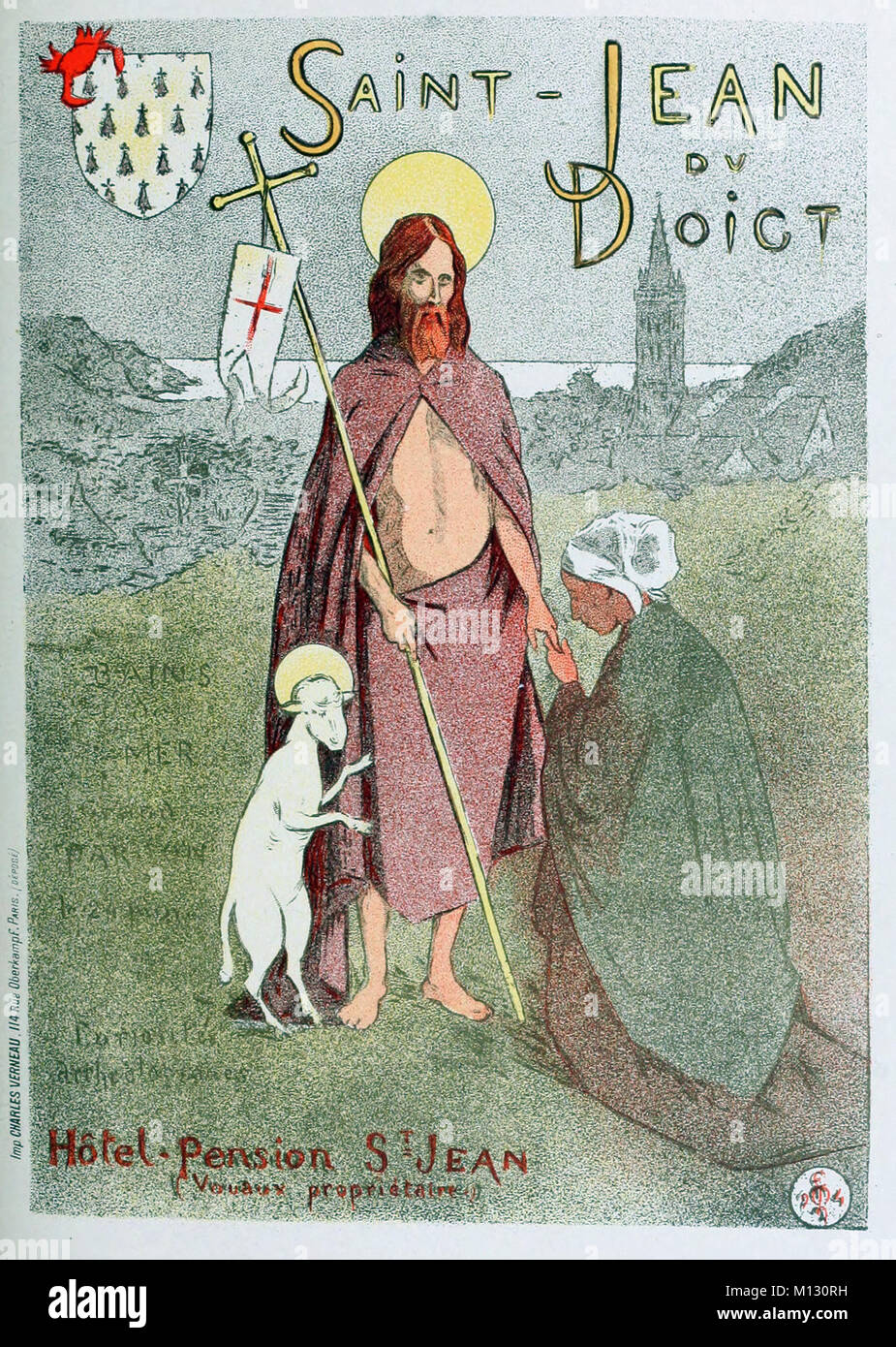 Saint-Jean du Doigt - Belle Epoque poster Kunst Stockfoto