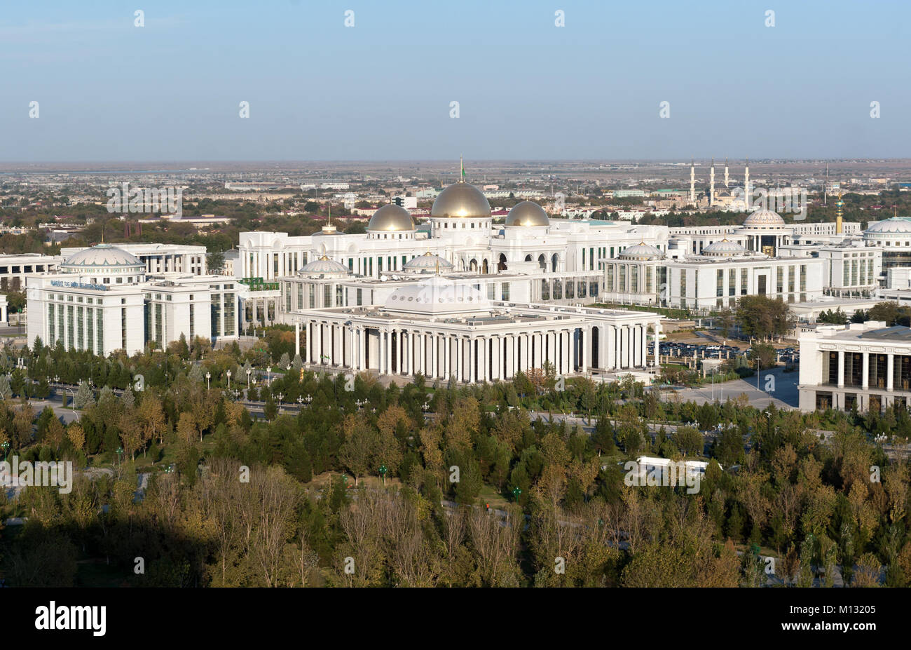 Ansicht des Ashgabat die Hauptstadt von Turkmenistan Stockfotografie