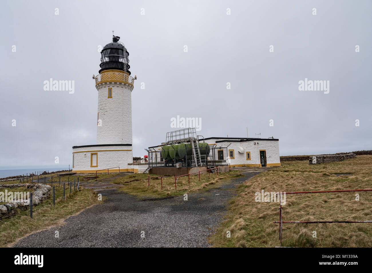 Cape Wrath Leuchtturm, Lairg in den Highlands von Schottland. UK. Stockfoto