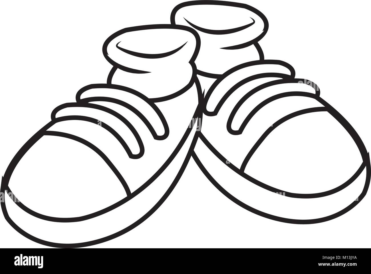 Paar Schuhe Cartoon Stock-Vektorgrafik - Alamy