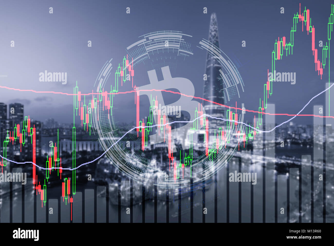 Bitcoin Trading Exchange Borse Investment Forex Mit Trend Der Graph - 