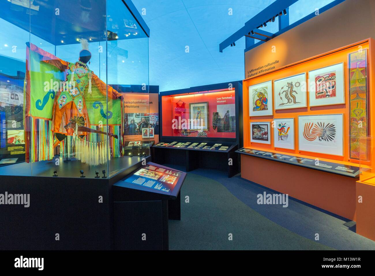 Kanada, Provinz Quebec, Outaouais, der Stadt Gatineau, das Kanadische Museum der Geschichte, neue Galerien zu den kanadischen Geschichte gewidmet, die Kunst der First Nations Stockfoto