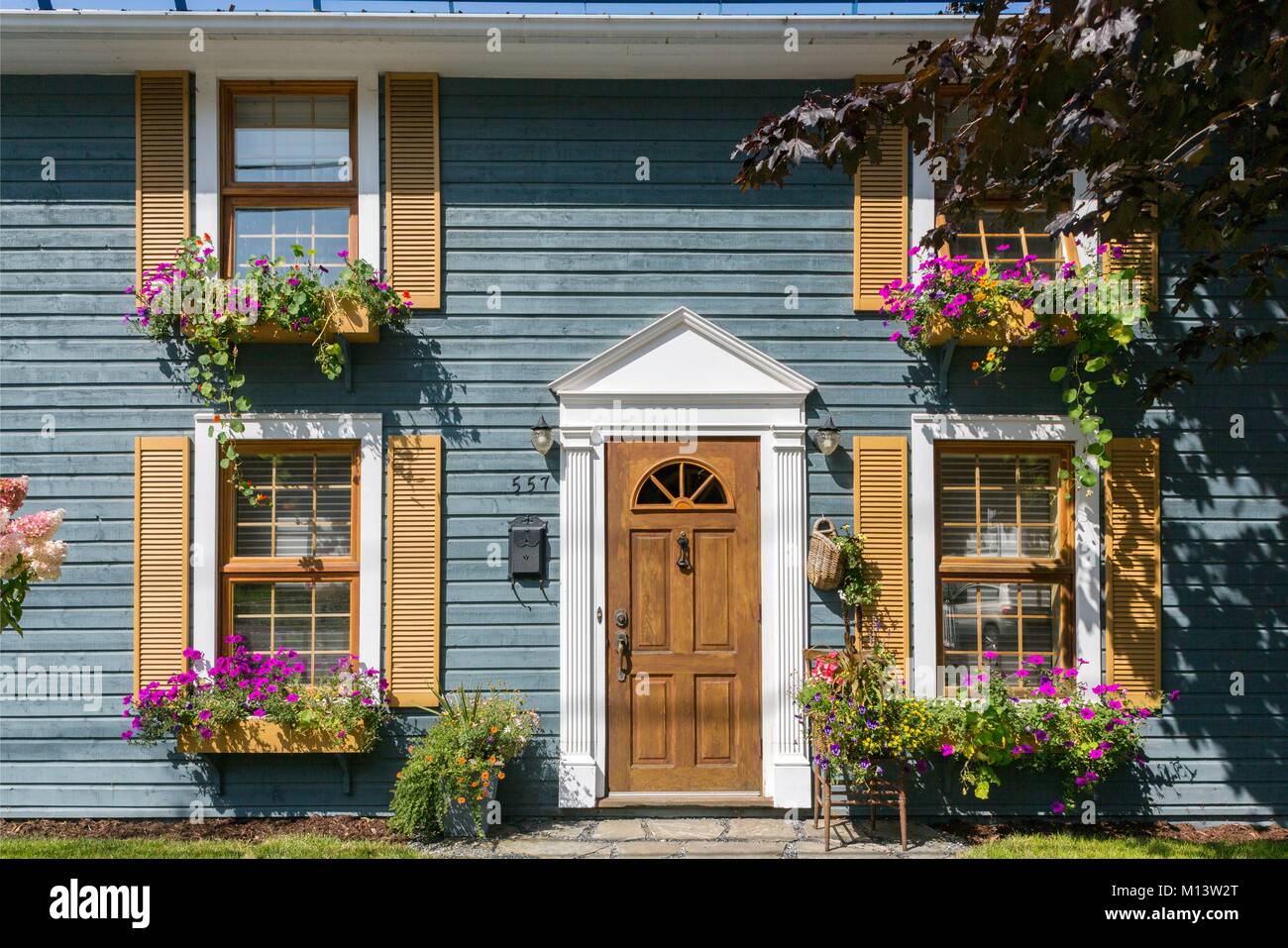 Kanada, Provinz Quebec, Region Bas-Saint-Laurent, Notre-Dame-du-Portage, ein schönes Haus Stockfoto