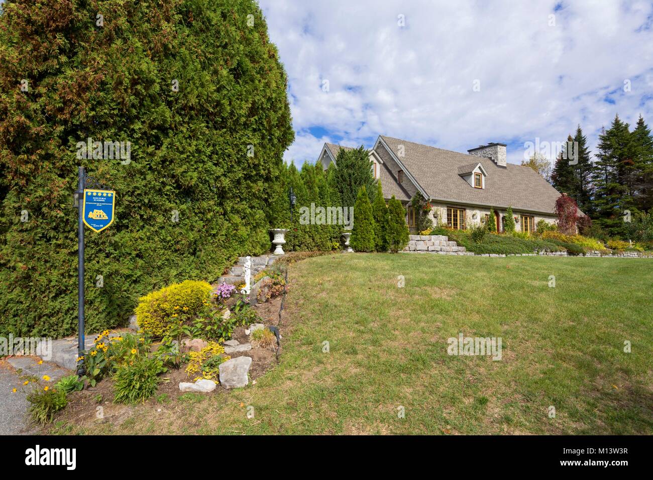 Kanada, Quebec, Quebec City Bereich, Insel von Orleans, Saint-Jean-de-l'Île-d'Orléans, 5 Sonnen Ferienhaus in Morpheus' Arme zu Stockfoto