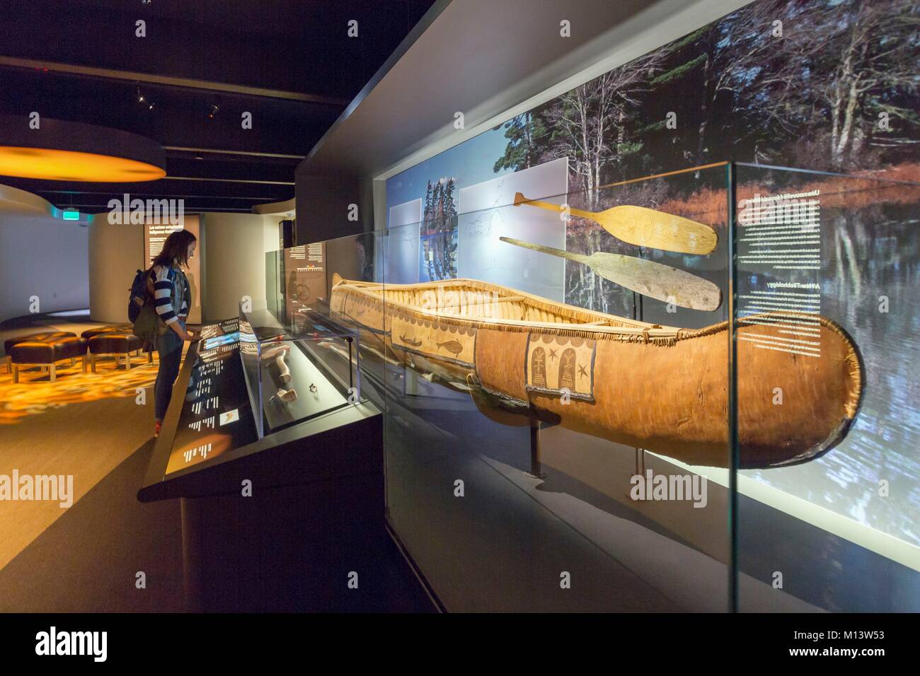 Kanada, Provinz Quebec, Outaouais, der Stadt Gatineau, das Kanadische Museum der Geschichte, neue Galerien mit der Geschichte von Kanada, Die ersten Nationen gewidmet Stockfoto