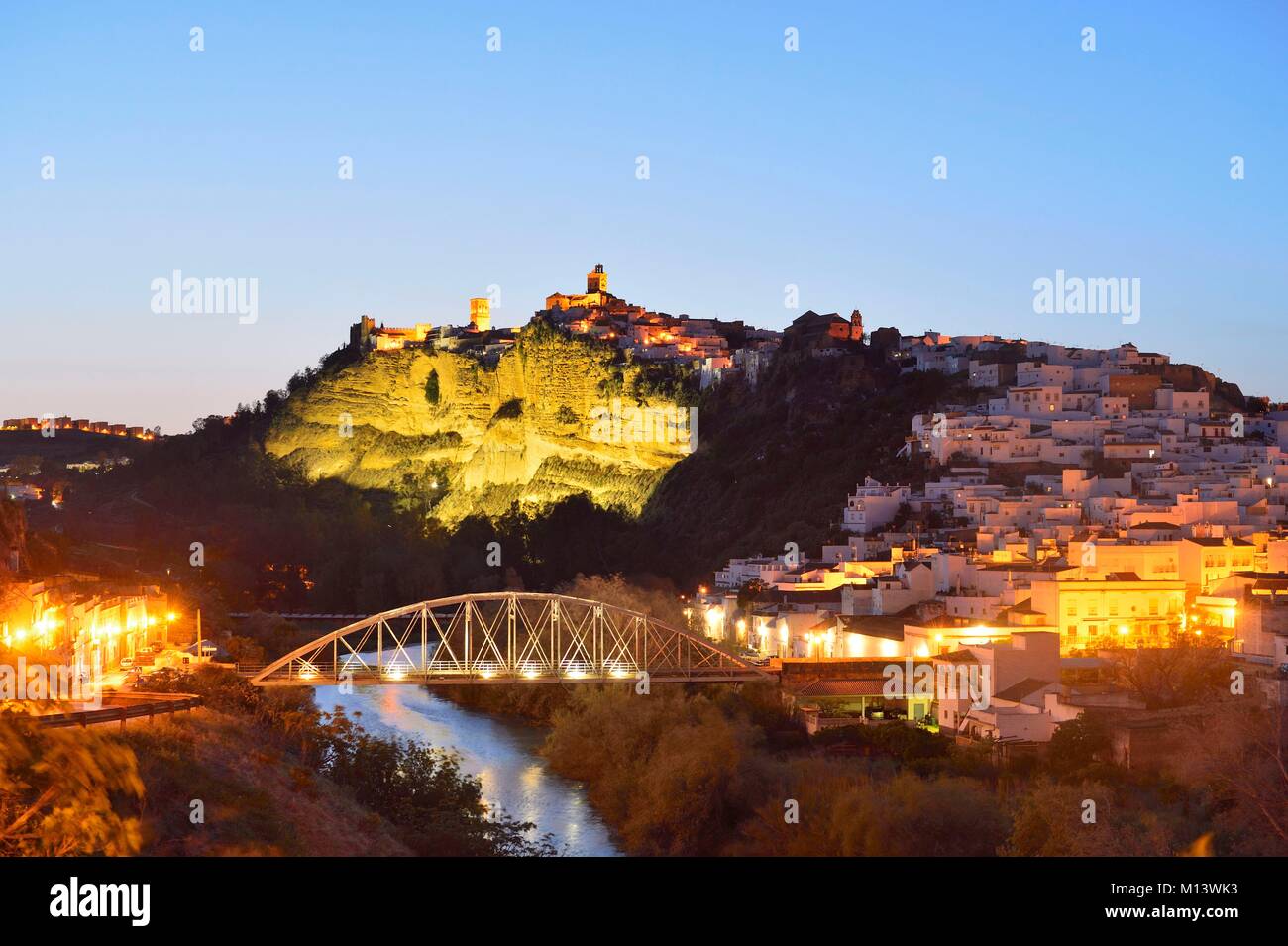 Spanien, Andalusien, weiße Dorf Arcos De La Frontera Stockfoto