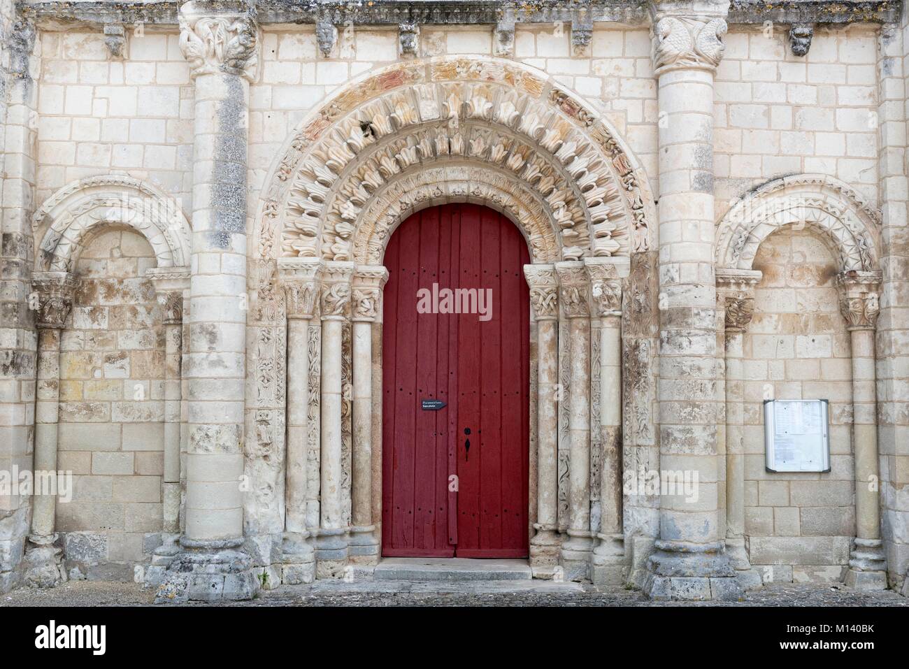 Frankreich, Indre, Paulnay, 12. Jahrhundert Saint Etienne Kirche, romanischen Stil Stockfoto