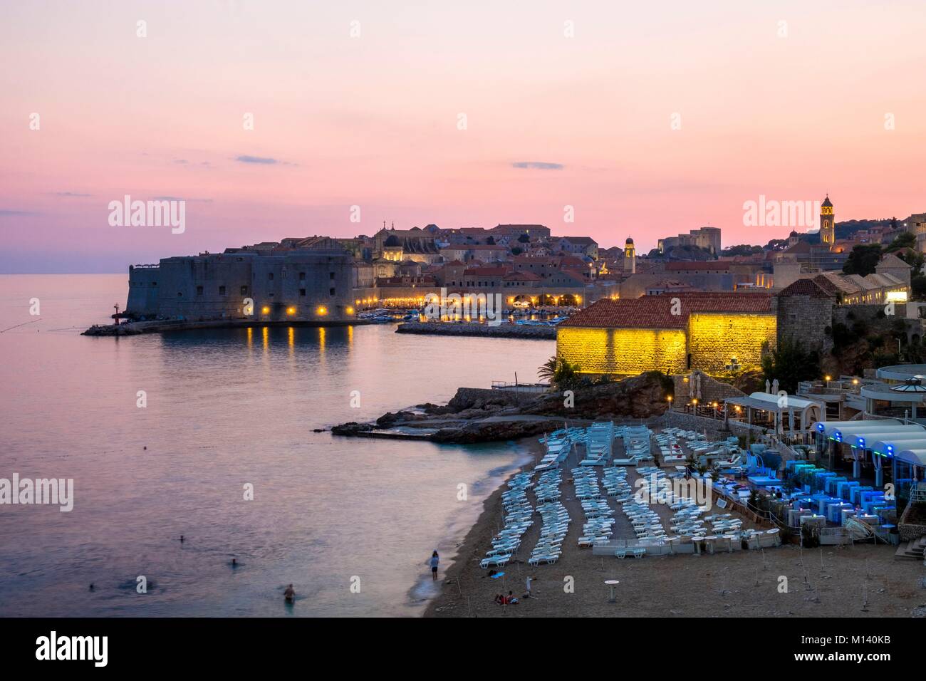 Kroatien, Kvarner, Dalmatinische Küste, Dubrovnik, Altstadt UNESCO Weltkulturerbe, der Alte Hafen Stockfoto