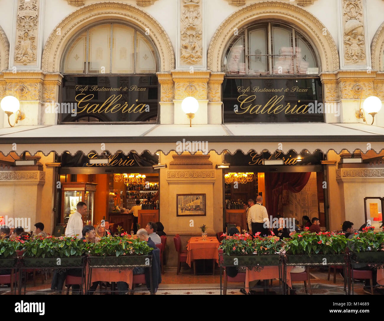 Italien, Lombardei, Mailand, Restaurant/Café "La Galleria" in der Galerie Vittorio Emanuele Stockfoto