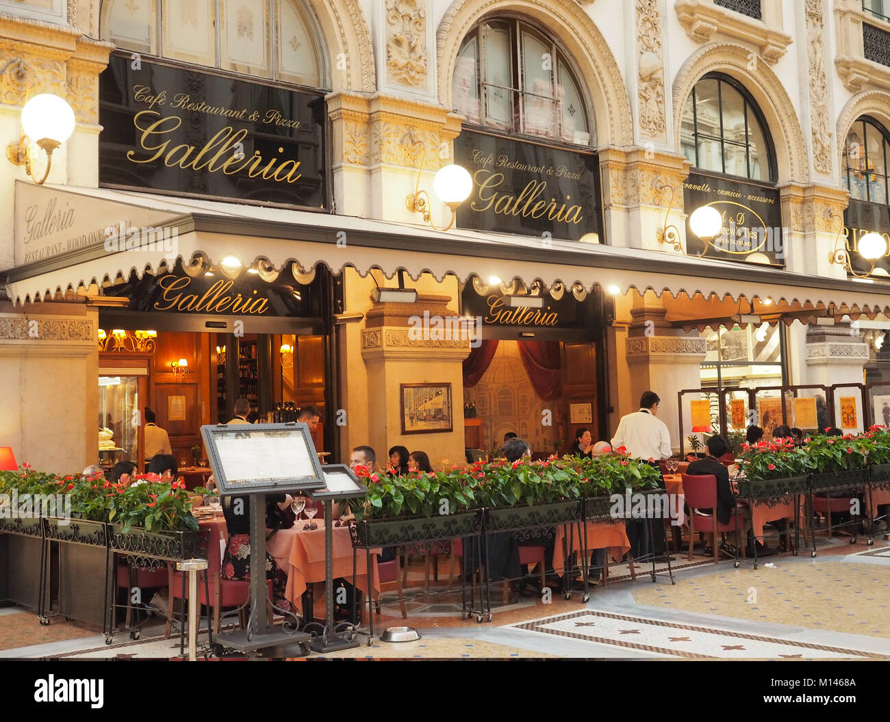 Italien, Lombardei, Mailand, Restaurant/Café "La Galleria" in der Galerie Vittorio Emanuele Stockfoto