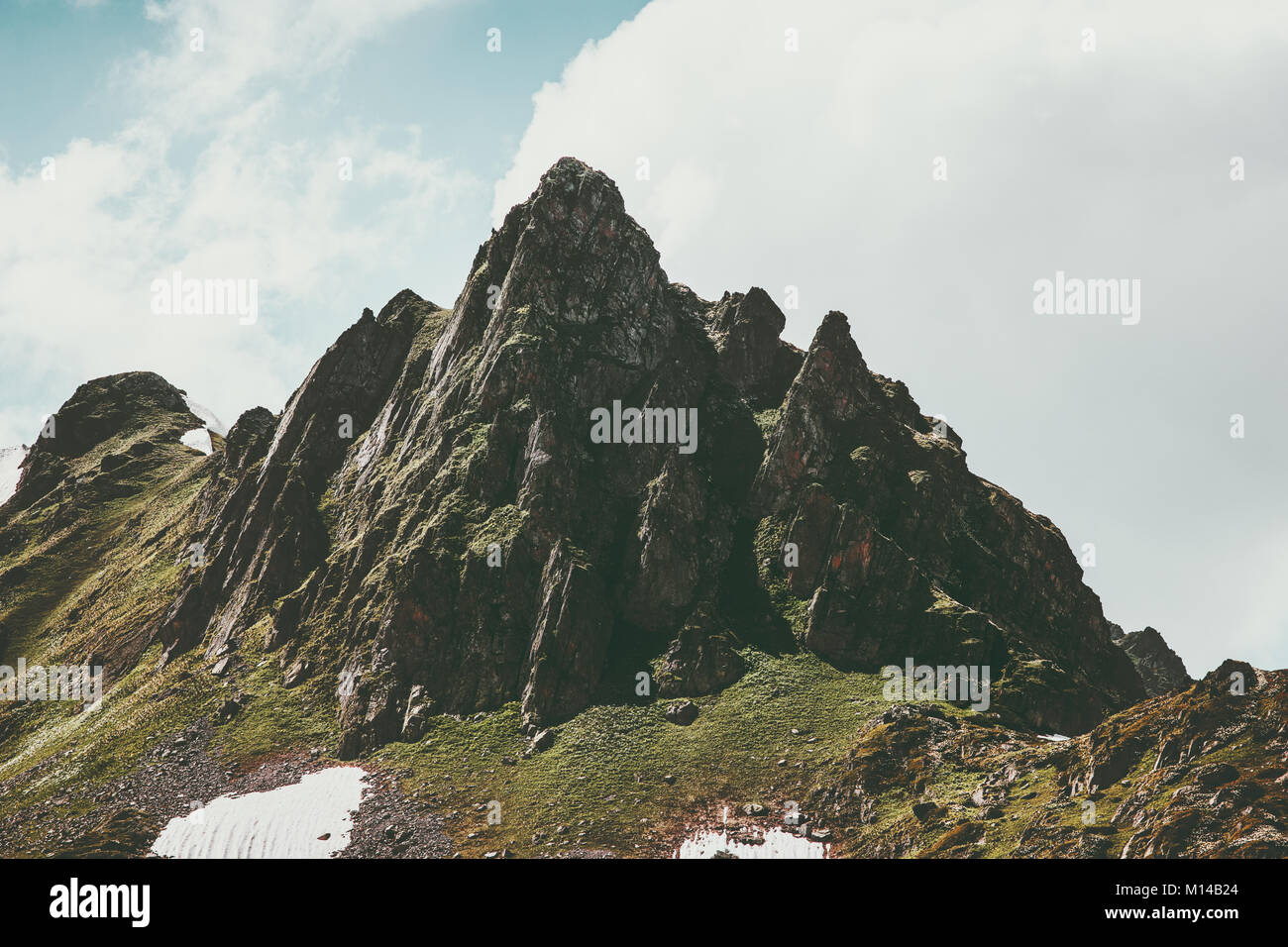 Rocky Mountains peak Landschaft Sommer Reisen wilde Natur, malerische Luftaufnahme Stockfoto