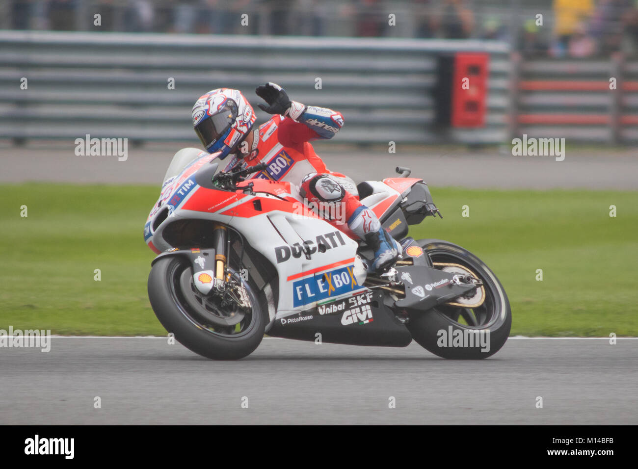 Andrea Dovizioso Rennen Sieger bei Octo Britischen Grand Prix 2017 Stockfoto