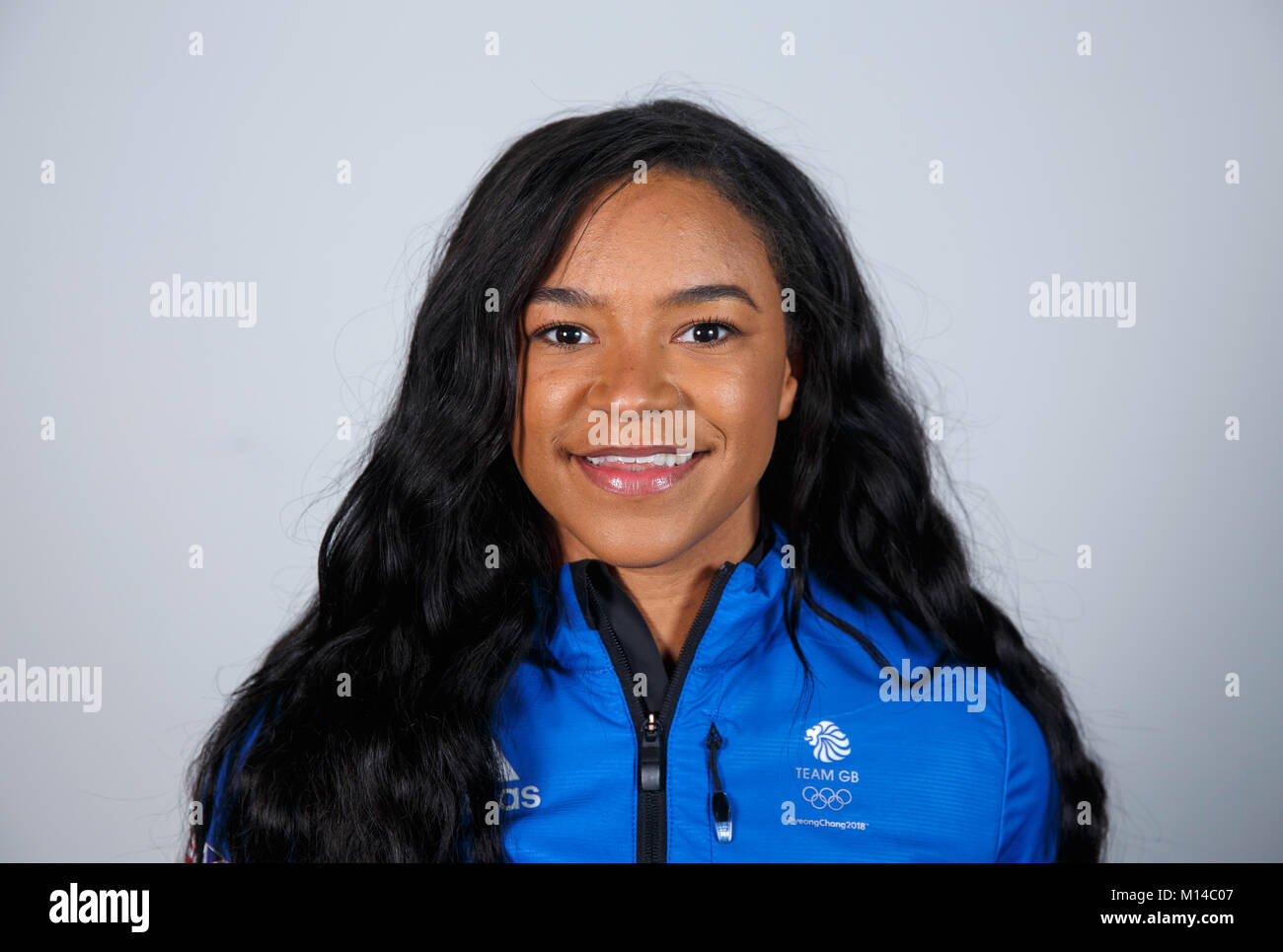 Mica Moore während einer Kitting out Session bei adidas Stockport. PRESS ASSOCIATION Foto. Bild Datum: Dienstag, 23. Januar 2018. Photo Credit: Tim Goode/PA-Kabel Stockfoto