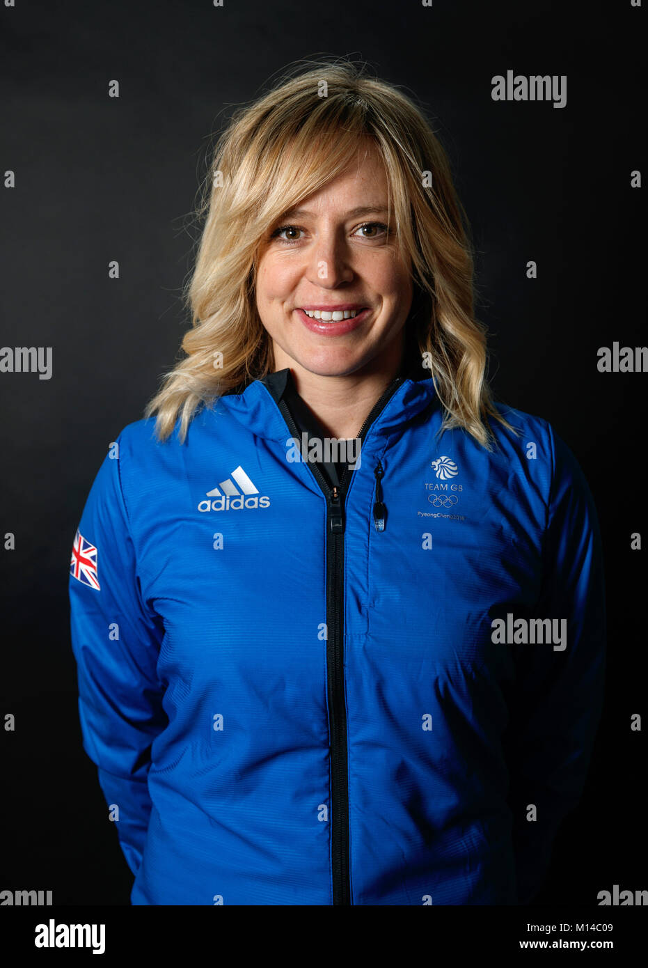 Jenny Jones während einer Kitting out Session bei adidas Stockport. PRESS ASSOCIATION Foto. Bild Datum: Montag, Januar 22, 2018. Photo Credit: Tim Goode/PA-Kabel Stockfoto