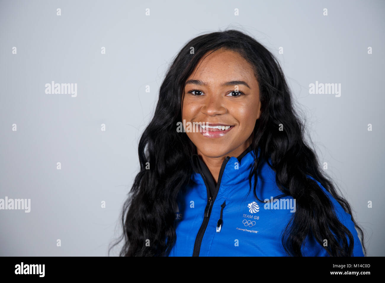 Mica Moore während einer Kitting out Session bei adidas Stockport. PRESS ASSOCIATION Foto. Bild Datum: Dienstag, 23. Januar 2018. Photo Credit: Tim Goode/PA-Kabel Stockfoto